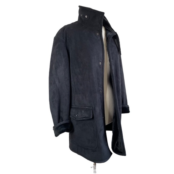 EMPORIO ARMANI Reversible Synthetic Shearling Coat size 50 - Picture 4 of 15